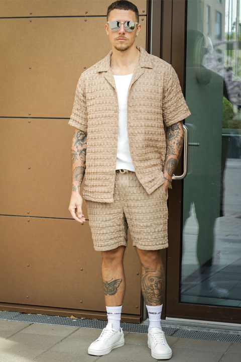 Only & Sons Braddock Waffle Chinchilla