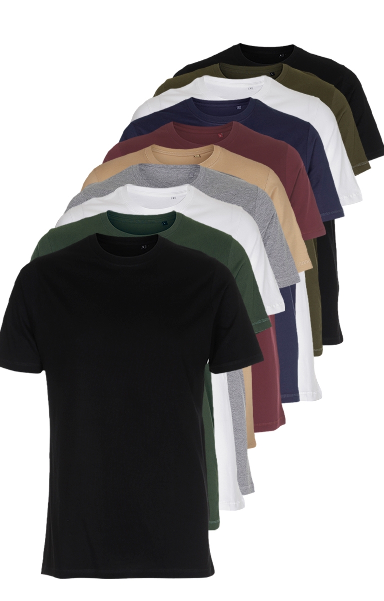 Mix & Match: 10 x Organic Basic T-shirts: 85€ (8,5€ a piece)