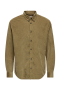 ONLY & SONS Michael Regular Fit Stretch Cord Shirt LS Otter