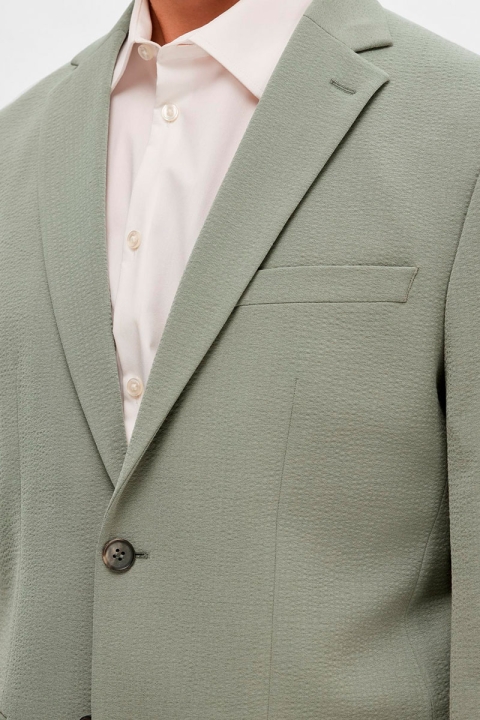 Selected SLHSlim Corby Seersucker Blazer Flex Desert Sage