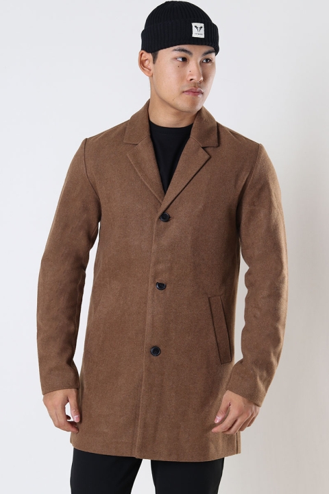 Jack & Jones Zac Wool Coat Khaki