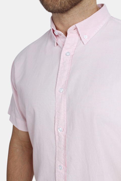 Kronstadt Johan Oxford Dyed S/S Shirt Pink 