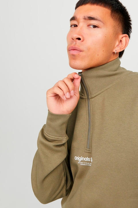 Jack & Jones Vesterbro Sweat Half Zip Aloe