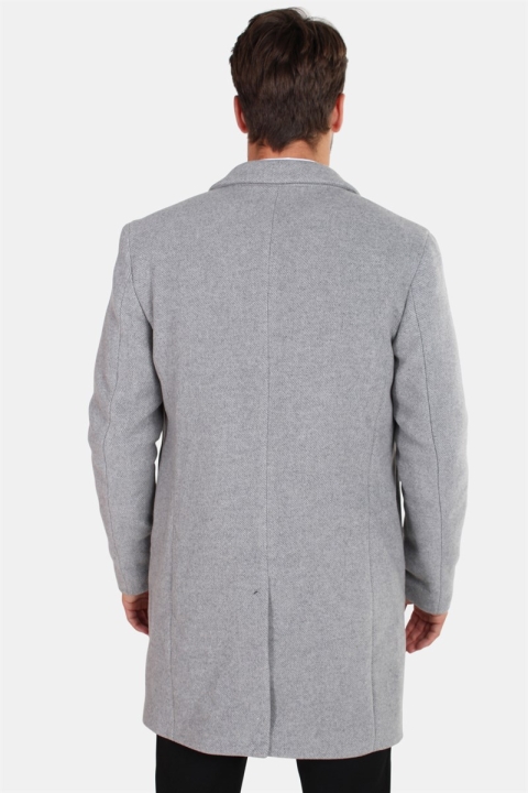 Selected Brove Uld Frakke Medium Grey