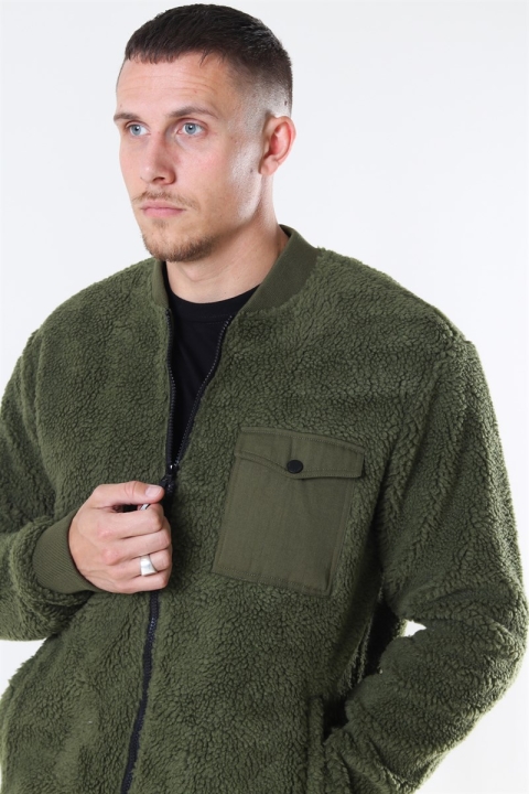 Solid Lon Bomber Jakke Forest Night