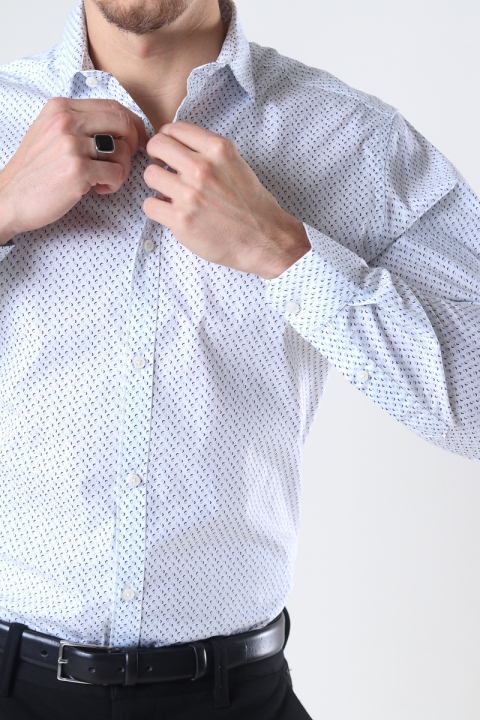 Jack & Jones JPRBLABLACKPOOL STRETCH SHIRT L/S STS White SLIM FIT