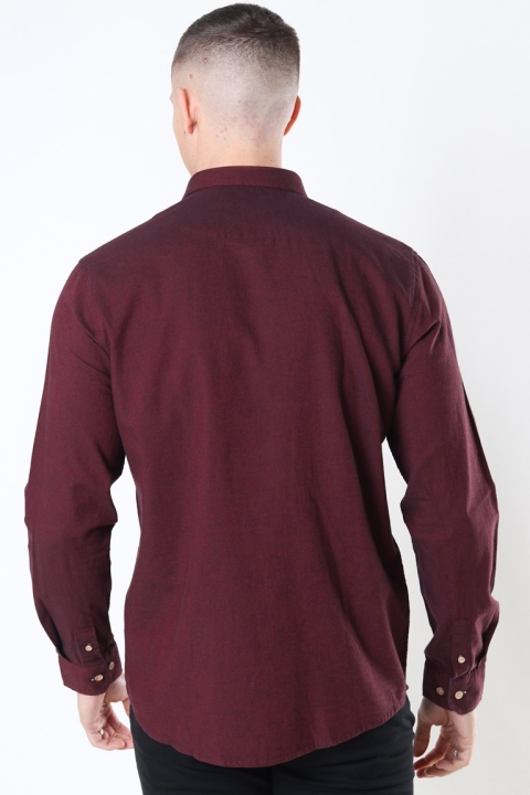 Kronstadt Johan Diego Cotton Shirt Bordeaux Mel