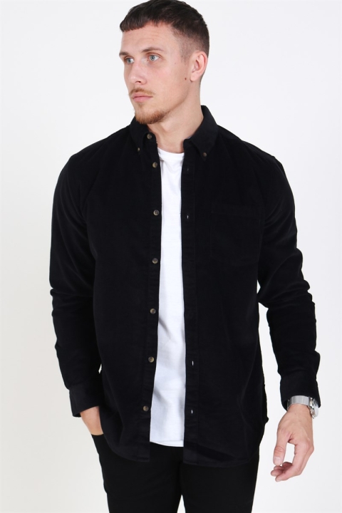 Only & Sons Georg Solid Corduroy Shirt Black
