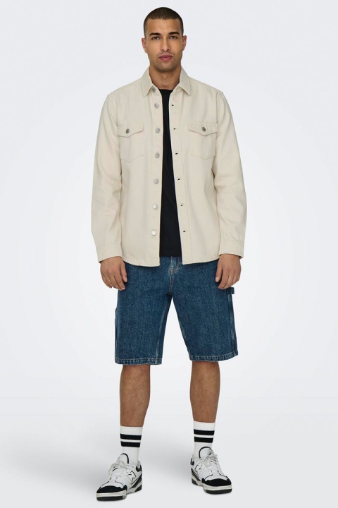 ONLY & SONS Bane Denim Shirt Ecru