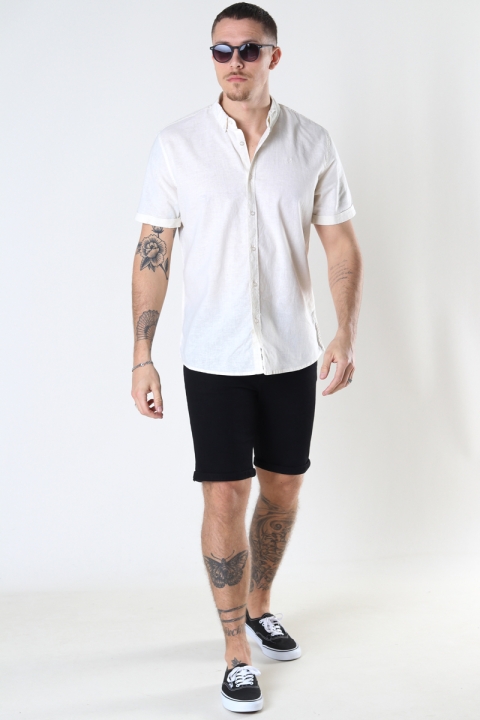 Clean Cut Copenhagen Cotton / Linnen Shirt S/S Ecru