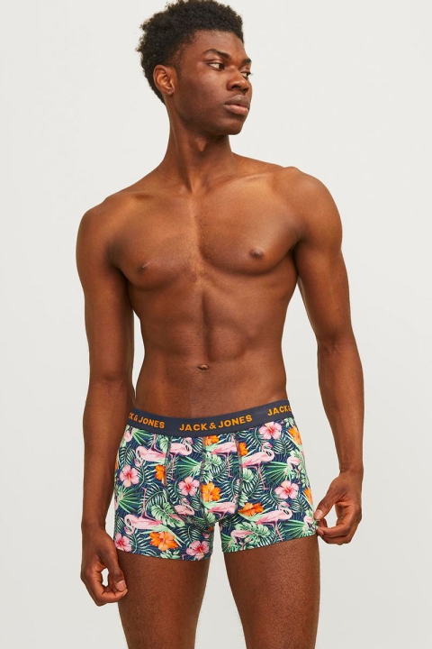 Jack & Jones Flamingo Trunks 5 Pack Navy Blazer