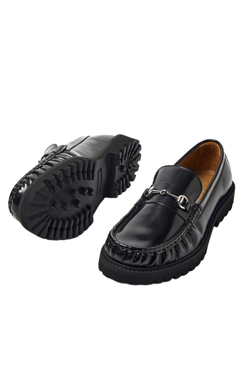 Selected Hugo Leather Horsebit Loafer Black