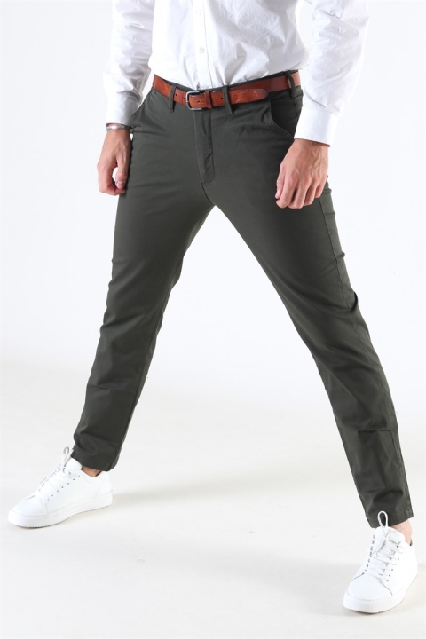Selected Slim-Miles Flex Chino Pants Forest Night