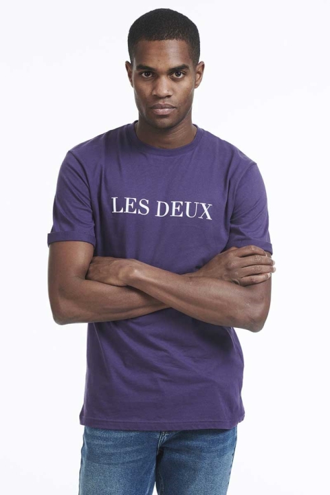 Les Deux T-shirt Dark Purple White