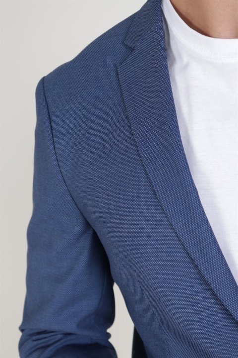 Selected Slim Mylo-Logan Blue Structure Blazer Dark Blue