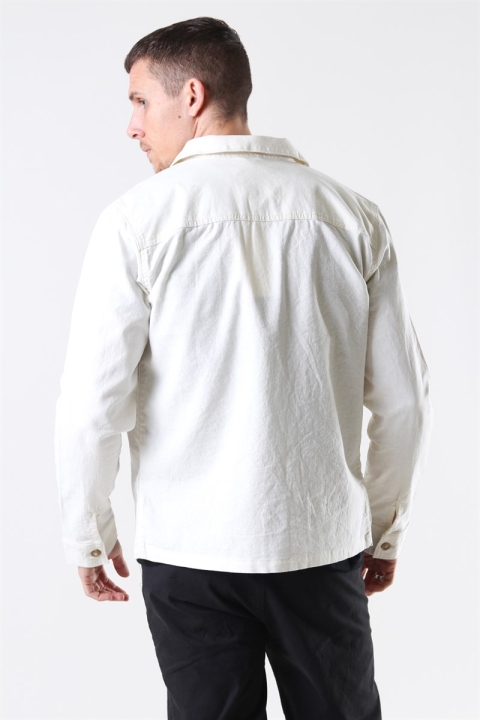 Selected East Linen Overshirt Turtledove