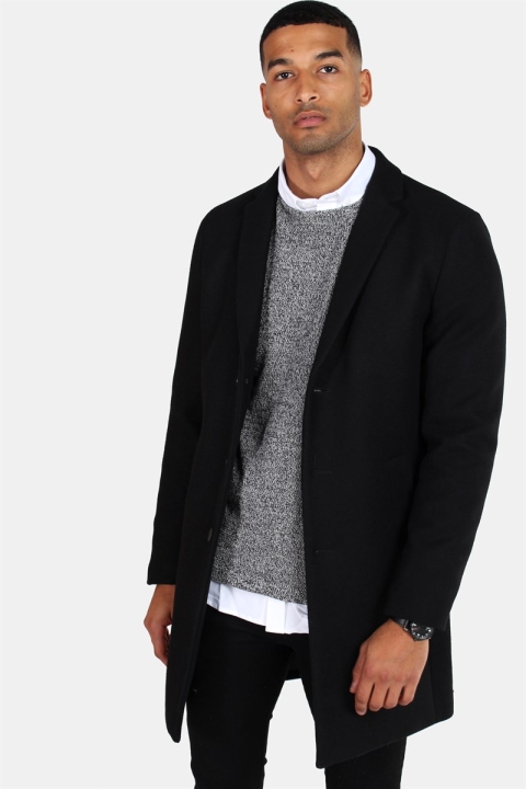 Jack and Jones JPRMorten Wool coat STS Black