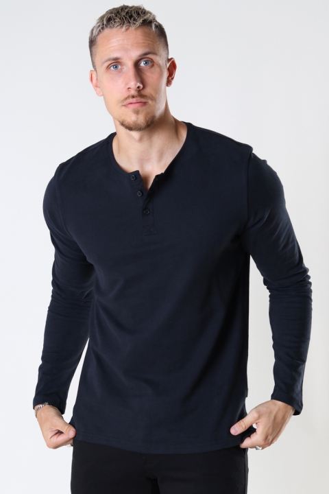 Solid Vinton Tee LS Black