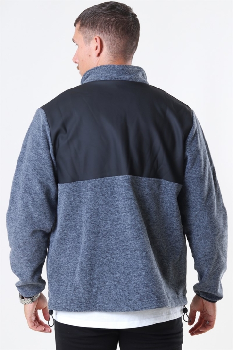 Rains Fleece Zip Puller Jakke Grey Melange