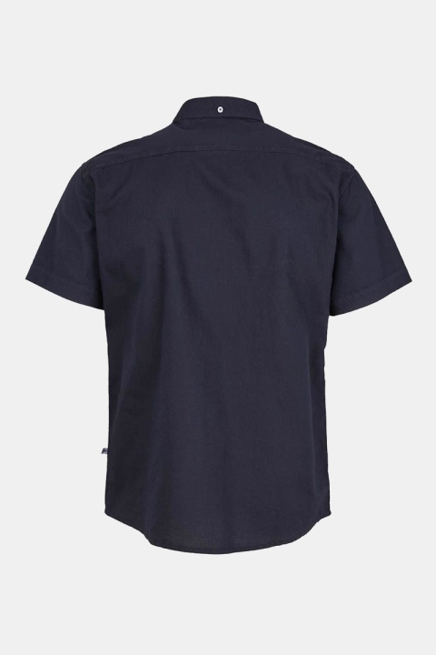 Kronstadt Johan Oxford Dyed S/S Shirt Navy