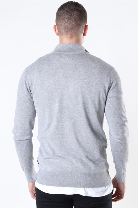 Jeff Argento Half Zip Strik Light Grey Mix