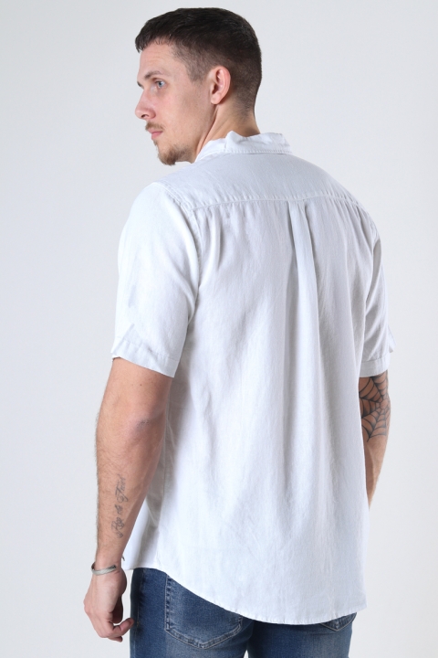 Denim project DP Linen ss shirt 002 White