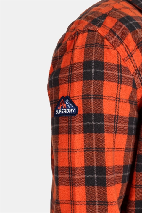 Superdry Rookie Ridge Shirt Broken Twill Orange