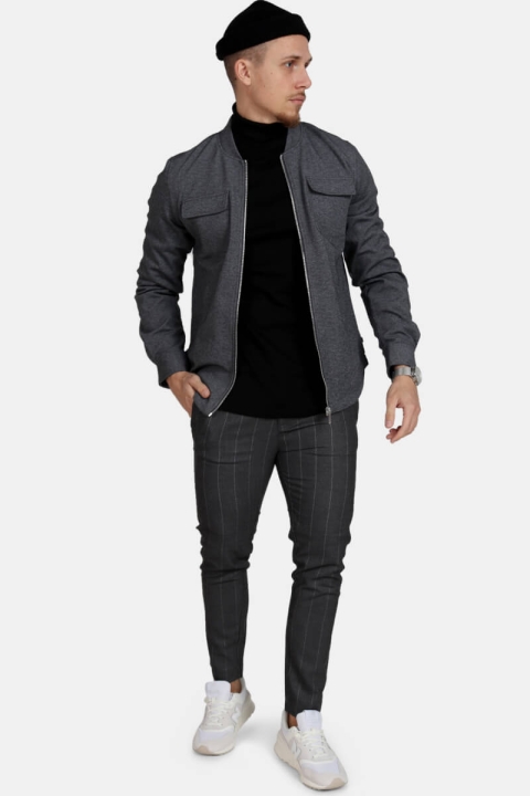 Clean Cut Pocket Jersey Jacket Dark Grey