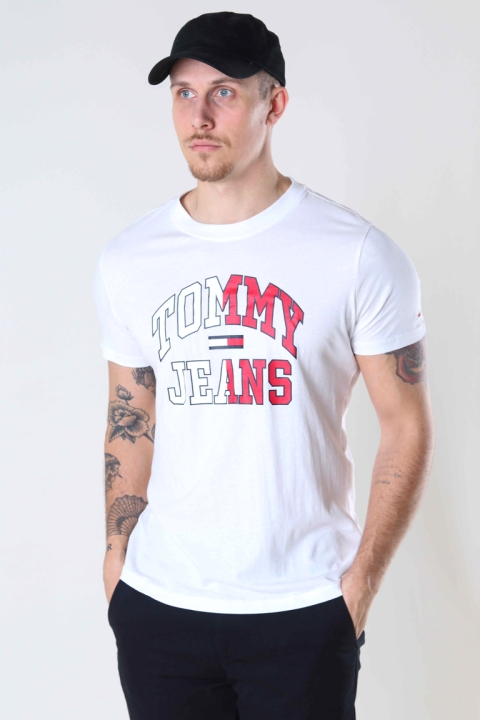 TOMMY JEANS TJM ENTRY COLLEGIATE TEE White