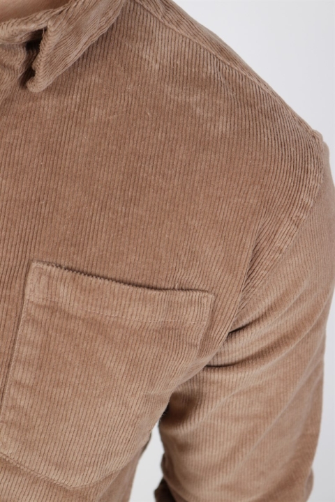 Kronstadt Johan Corduroy Overshirt Brown