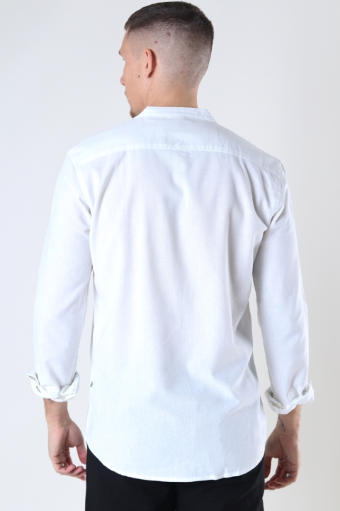 Kronstadt Johan Linen henley shirt White