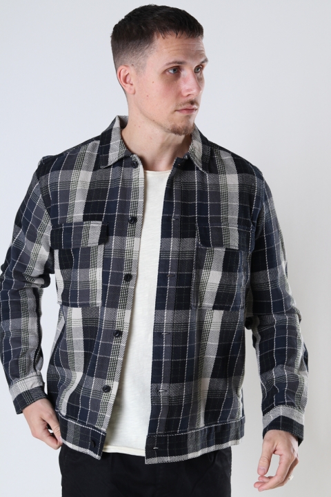 ONLY & SONS ONSAJAY LS CHECK OVERSHIRT Black