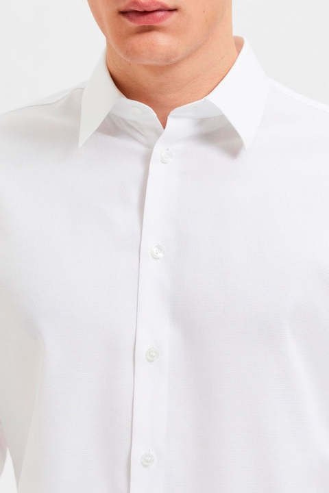 Selected SLIM NATHAN-SOLID SHIRT LS Bright White