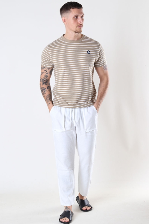 Kronstadt Timmi Organic/Recycled striped t-shirt Sand