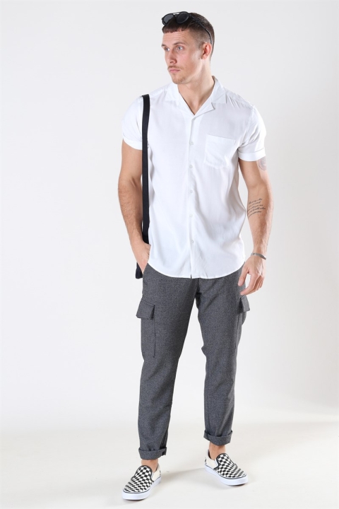 Only & Sons Silo Solid Viscose Shirt White