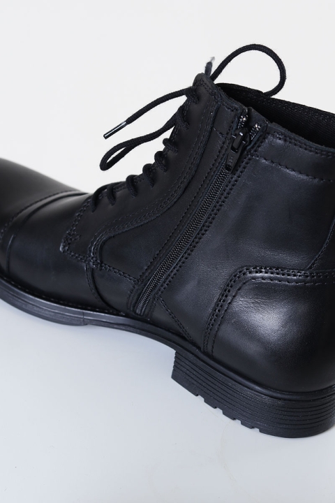 Jack & Jones RUSSEL LEATHER BOOTS Anthracite