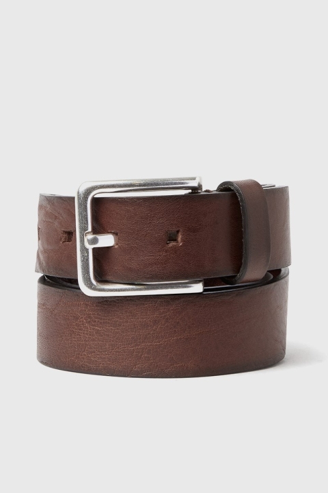 Saddler Ribe Belt Brown