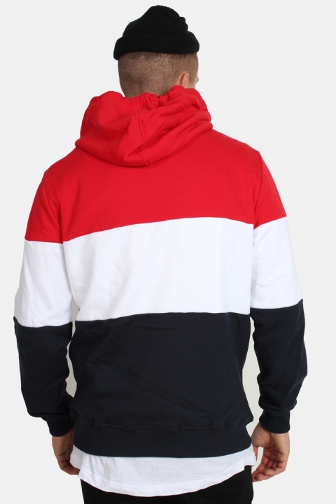 Urban Classics TB1870 Hoodie Fire Red/White/Navy