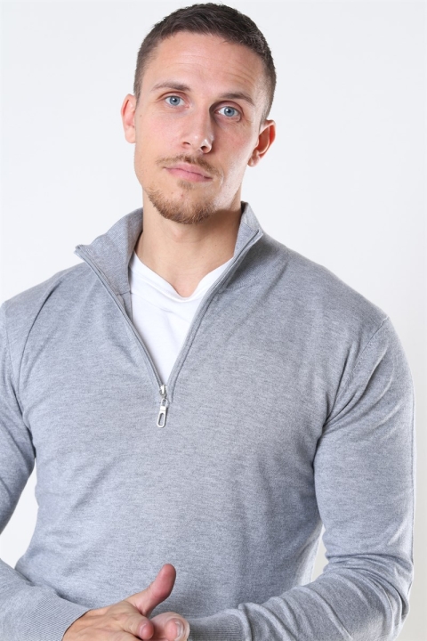 Jeff Argento Half Zip Strik Light Grey Mix