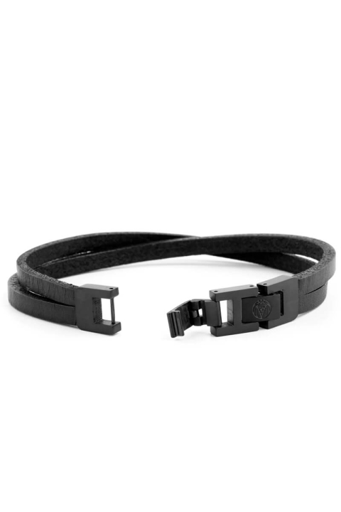 Lucleon Læder Armbånd Black