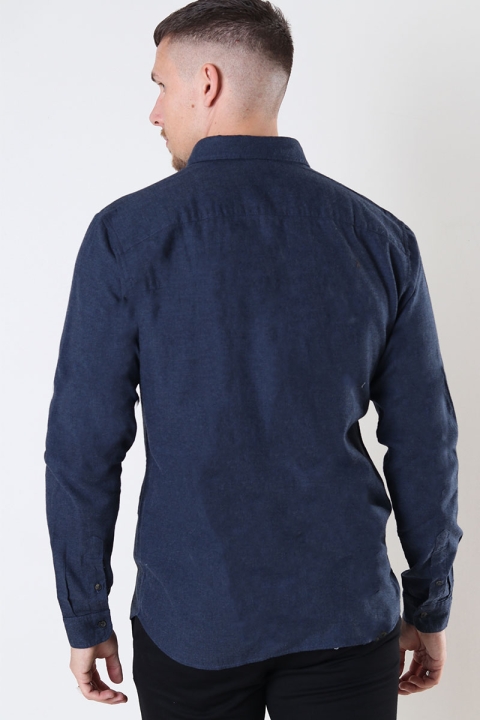 Jack & Jones CLASSIC MELANGE SHIRT L/S Navy Blazer