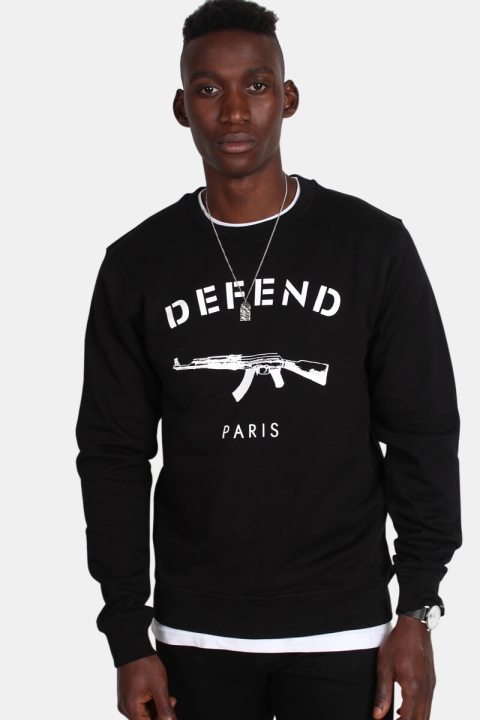 Defend Paris Paris Crew Sweatshirts Black 