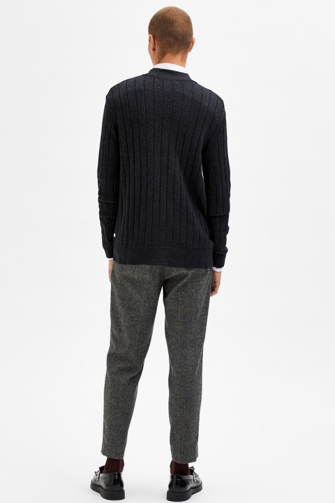 Selected SLHMAIOS LS KNIT CARDIGAN G Dark Grey Melange