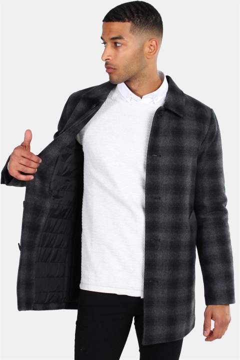 Clean Cut Halmstad Wool Frakke Grey Checked