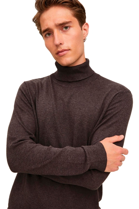 Jack & Jones JJEEMIL KNIT ROLL NECK NOOS Mulch