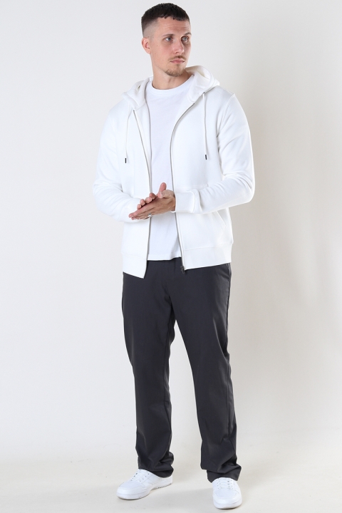 Jack & Jones STAR BASIC SWEAT ZIP HOOD Cloud Dancer