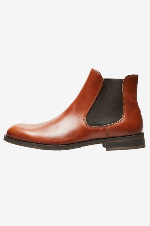 Selected Louis Leather Chealser Boot Cognac