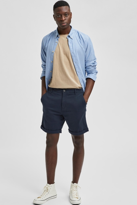 Selected SLHCOMFORT-LUTON FLEX SHORTS W NOOS Dark Sapphire MIXED WITH BLACK