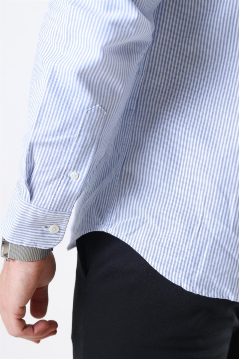 Selected Collect Shirt White/Light Blue Stripe