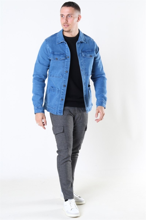 Denim Project Denim Over Jakke Medium Blue